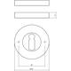 Sleutelrozetten verdekt ø50x8mm chroom
