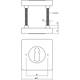 Sleutelrozetten verdekt 55x55x10mm met nokken chroom/nikkel mat