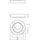 Rondcilinderrozetten verdekt ø52x10mm met nokken chroom/nikkel mat
