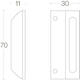 Sluitplaat + kom 70x30mm chroom