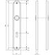 Schilden ovaal 236x37x9mm sleutelgat 56mm chroom mat