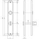 Schilden ovaal 236x37x9mm wc 72/8mm chroom mat