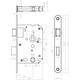 Set toiletslot 63/8 rvs met deurkruk Ton basic op rozet 38x38mm en WC-sluiting nikkel