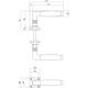 Deurkruk Ton basic met rozet 38x38x6mm nikkel/zwart