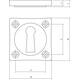 Sleutelrozetten basic 38x38x5mm nikkel