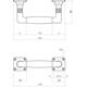 Handgreep Ton basic 95/170mm op vierkant rozet nikkel/zwart