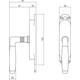 Set kruk-espagnolet rechts Ton 400 inclusief stangenset 2x 1250mm nikkel/ebbenhout