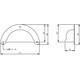 Komgreep geperst 73x33mm nikkel