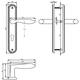 Deurkruk George op schild ovaal 242x43mm profielcilindergat 72mm nikkel mat