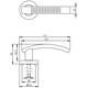Deurkruk William op rozet verdekt ø52x10mm met nokken chroom/nikkel mat