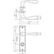 Deurkruk Banaan met schild rechthoekig 181x41mm wc 78/8mm zwart