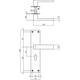Deurkruk Amsterdam met schild rechthoekig 250x55x2mm profielcilindergat 55mm structuur zwart