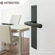 Deurkruk Jura met schild rechthoekig 250x55x2mm blind structuur zwart