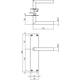 Deurkruk Jura met schild rechthoekig 250x55x2mm blind structuur zwart
