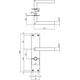 Deurkruk Jura met schild rechthoekig 250x55x2mm wc 63/8mm structuur zwart