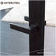 Deurkruk Amsterdam met rozet zelfklevend 30x30x3mm structuur zwart