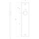 Schilden rechthoekig 181x41x7mm blind zwart