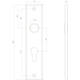 Schilden rechthoekig 181x41x7mm profielcilindergat 55mm zwart