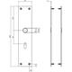 Schilden rechthoekig 250x55x2mm sleutelgat 56mm structuur zwart