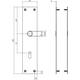 Schilden rechthoekig 250x55x2mm sleutelgat 72mm structuur zwart
