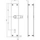 Schilden rechthoekig 250x55x2mm sleutelgat 110mm structuur zwart