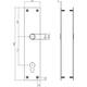Schilden rechthoekig 250x55x2mm profielcilindergat 110mm structuur zwart