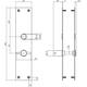 Schilden rechthoekig 250x55x2mm wc 63/8mm structuur zwart