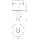 WC-sluiting zelfklevend ø55x2mm met stift 8x8mm structuur zwart