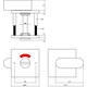 WC-sluiting verdekt 50x50x5mm met comfortknop en stift 8x8mm structuur zwart