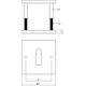 Sleutelrozetten verdekt 50x50x5mm structuur zwart