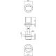 WC-sluiting zelfklevend ø30x3mm met stift 8x8mm structuur zwart