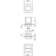 WC-sluiting zelfklevend 30x30x3mm met stift 8x8mm structuur zwart