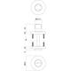 WC-sluiting basic verdekt ø53x10mm met stift 8x8mm zwart