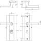 SKG3 veiligheidsbeslag rechthoekig 250x50mm kruk/kruk Jura met veerconstructie profielcilindergat 72mm met kerntrekbeveiliging zwart
