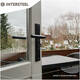 SKG3 veiligheidsbeslag rechthoekig 250x50mm kruk/kruk Jura profielcilindergat 55mm met kerntrekbeveiliging structuur zwart