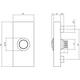 Deurbel rechthoekig 65x30x10mm verdekt structuur zwart