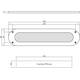 Tochtwering ovaal 340x80mm structuur zwart