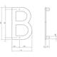 Huisletter B 100mm structuur zwart