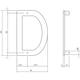 Huisletter D 100mm structuur zwart