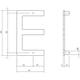 Huisletter E 100mm structuur zwart