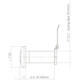 Deurspion 180° deurdikte 35-60mm, ø14mm zwart