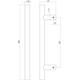 Deurgreep T-vorm 300x65x20mm hart op hart 200mm structuur zwart