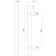 Deurgreep T-vorm 700x65x20mm hart op hart 500mm structuur zwart