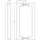 Deurgrepen vierkant 325x70x25mm hart op hart 300mm structuur zwart