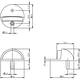 Deurstop bolrond ø45x22mm vloermontage zwart