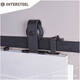 Schuifdeursysteem 2x1 meter met hangrollen recht top 130mm zwart