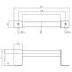 Handgreep rond 195x25mm zwart