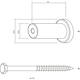Set van 5 verlengde ronde steunen 50mm tbv schuifdeurrail zwart