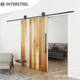Schuifdeursysteem 2x1 meter met hangrollen spaakwiel top 170mm zwart