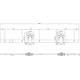 Schuifdeursysteem 2x1 meter met hangrollen spaakwiel top 170mm zwart